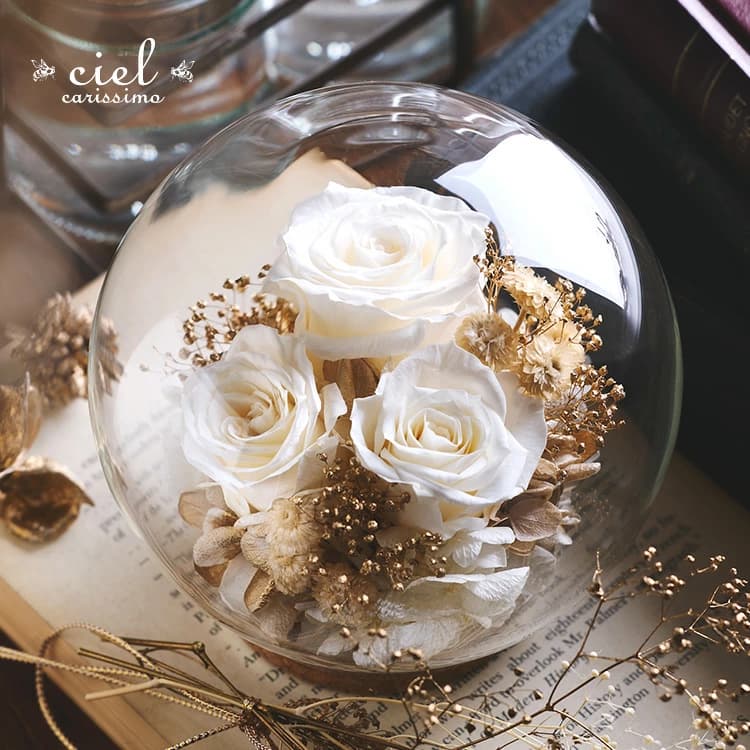 【プリザーブドフラワー】ソフィア ガラスドーム プレゼント 誕生日 花